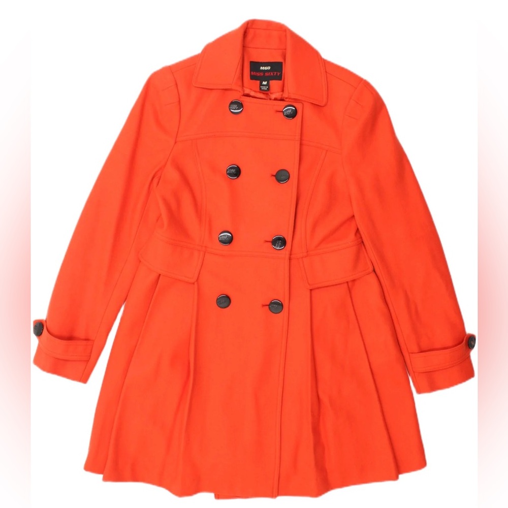 AMAZING Miss Sixty orange wool Pea Coat